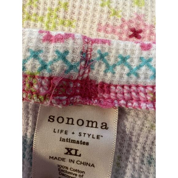 SONOMA Intimates 2 piece Thermal Pajamas Women's Size XL - Picture 11 of 14